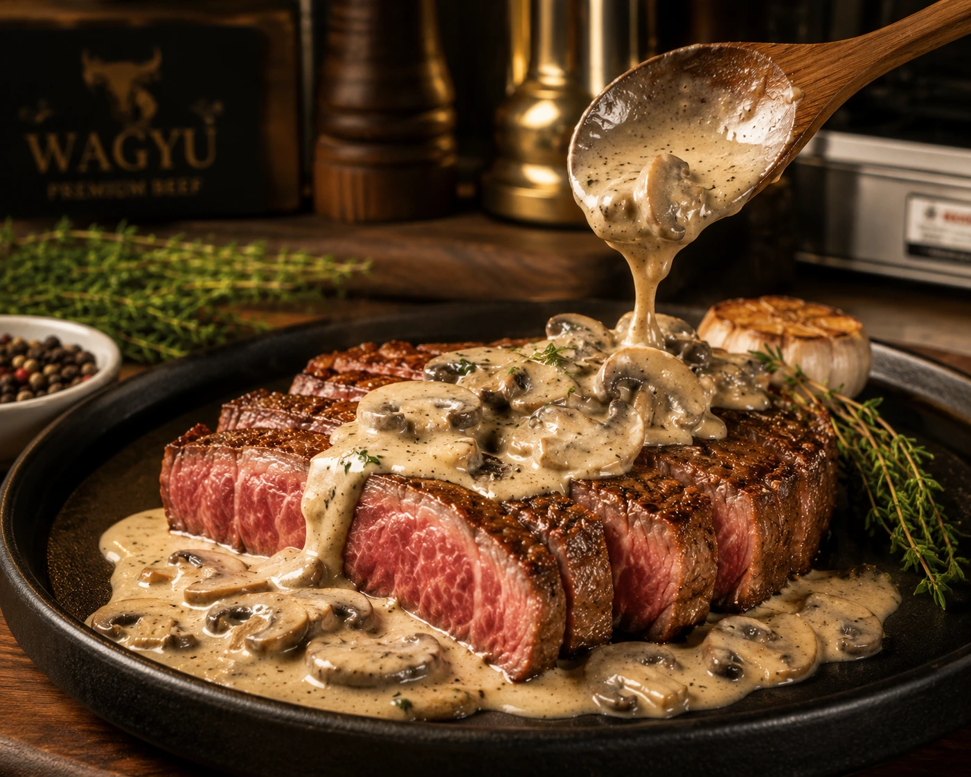 Resep Saus Mushroom Steak untuk Daging Premium, Wagyu, Angus, dan Ribeye