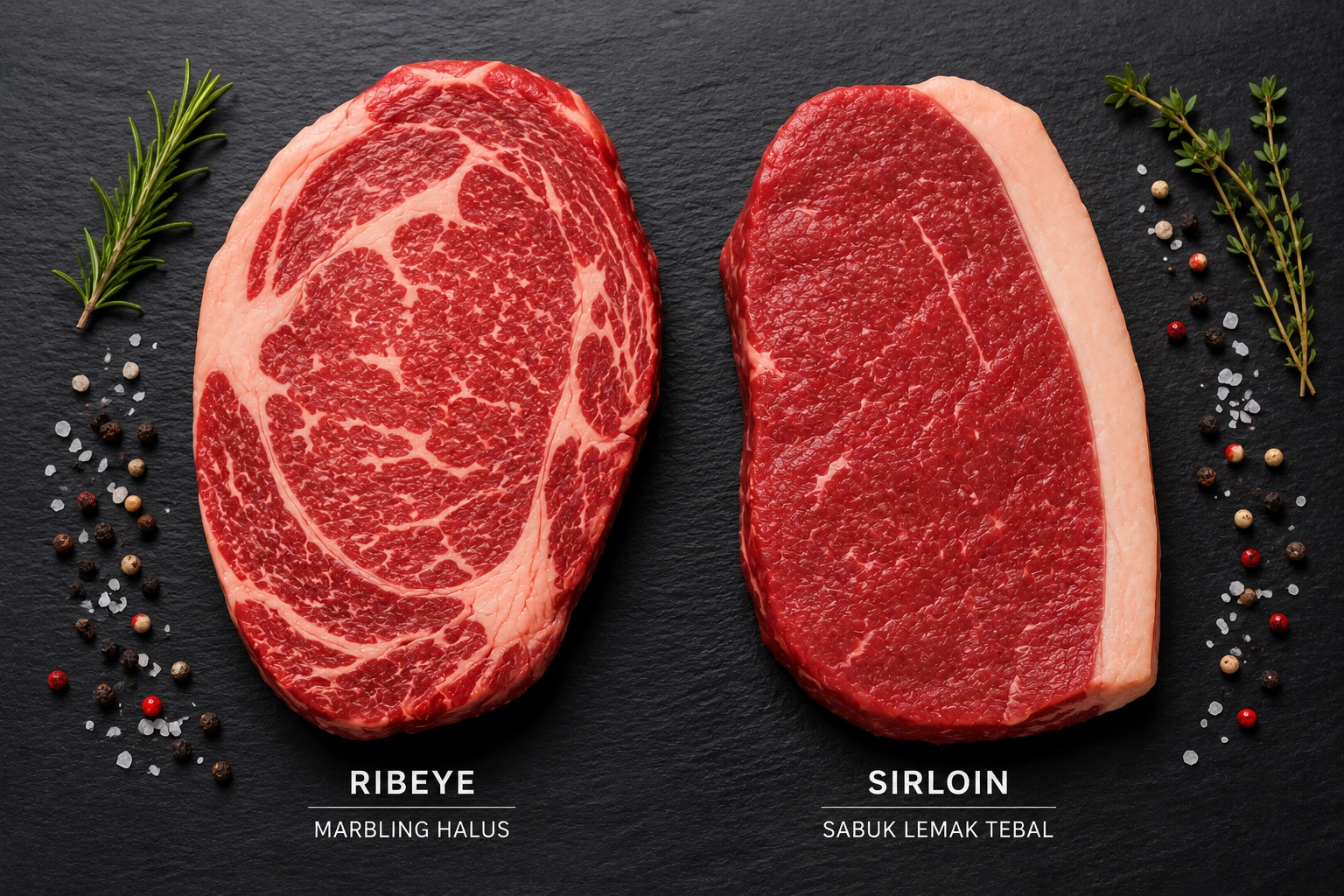 Perbedaan Ribeye dan Sirloin Panduan Lengkap Pilih Steak Premium