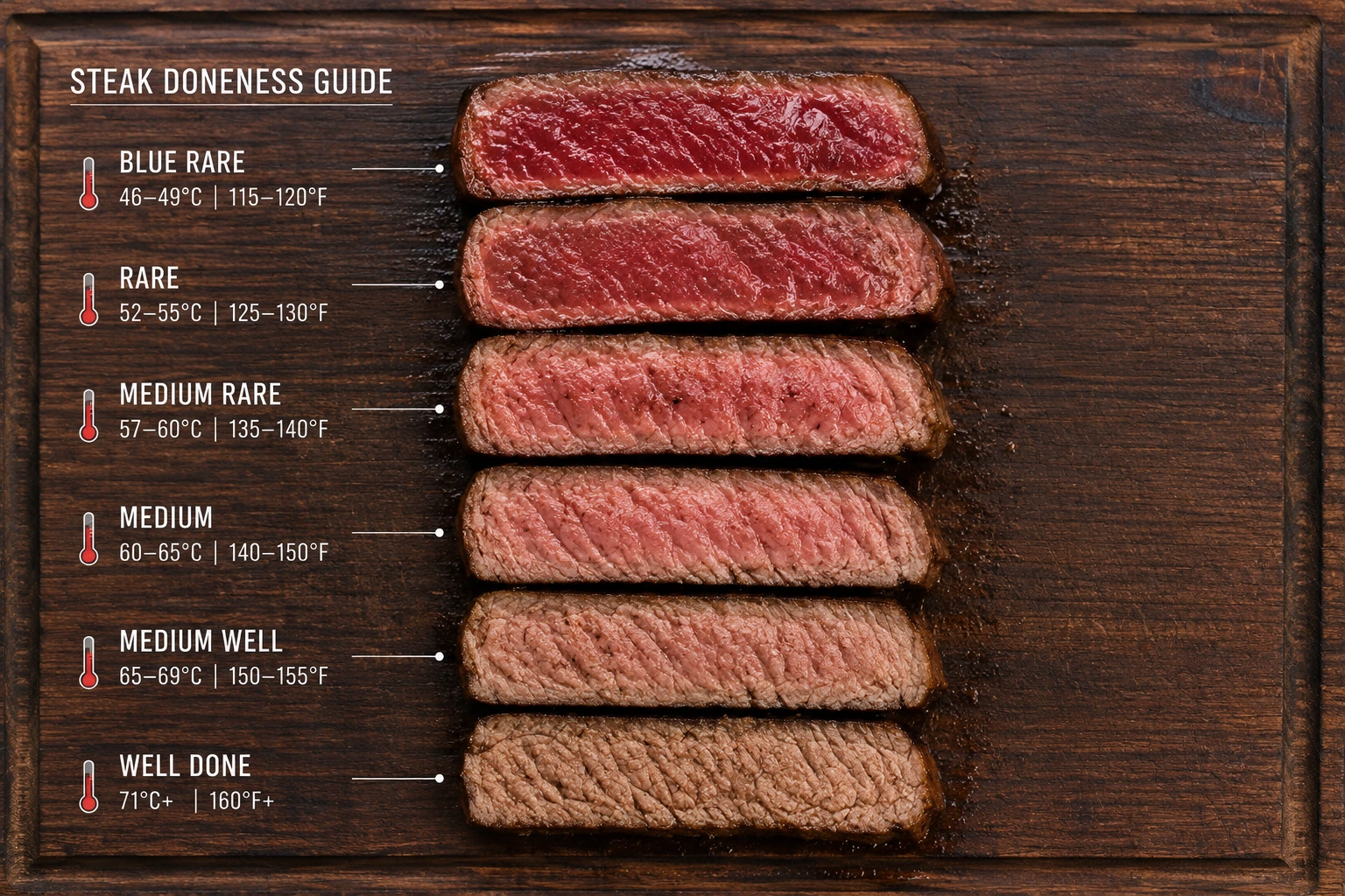 Tingkat Kematangan Steak, Panduan Lengkap Suhu, Waktu & Doneness Chart 2026