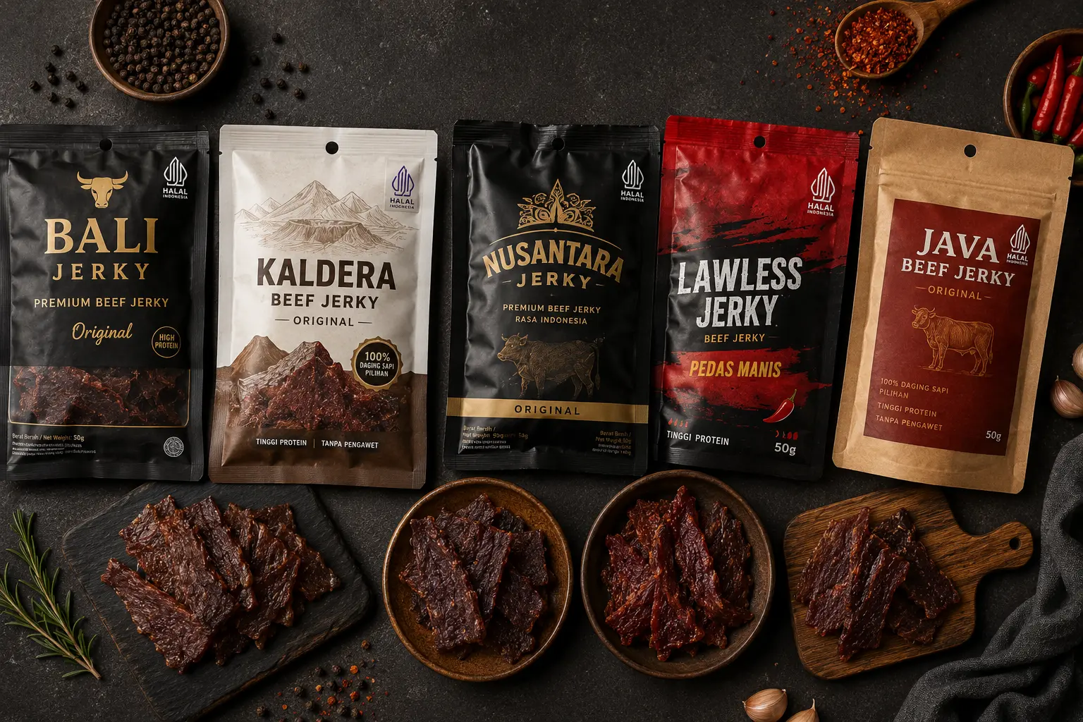 Beef Jerky Indonesia, Panduan Brand Lokal Halal & Cara Memilih